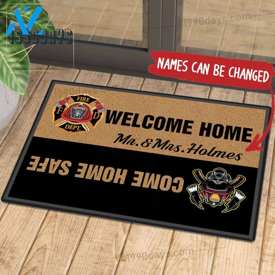 Customized Doormat Firefighter 04 | Welcome Mat | House Warming Gift