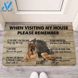 Customized Doormat - Welcome Mat - Home Decor German Shepherd - When Visiting My House Please Remember