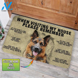 Customized Doormat - Welcome Mat - Home Decor German Shepherd - When Visiting My House Please Remember
