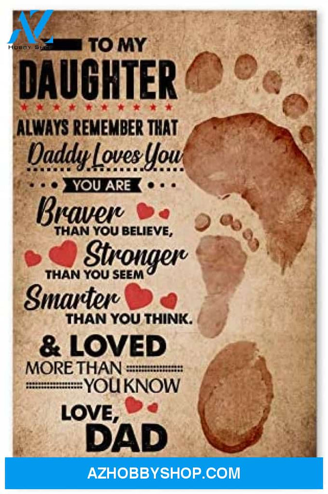 Customized Family Poster Gift For Daughter To My Daughter 