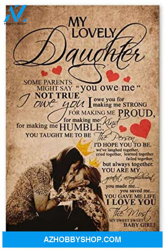 Customized Family Poster My Lovely Daughter 
