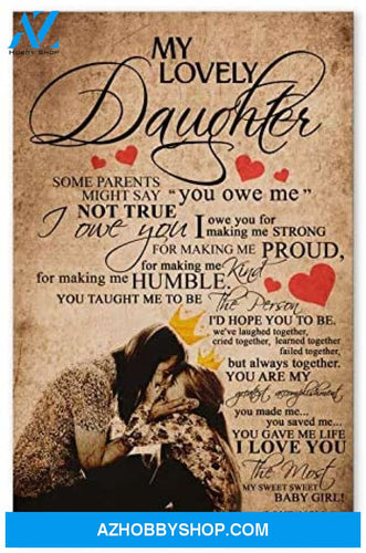 Customized Family Poster My Lovely Daughter 