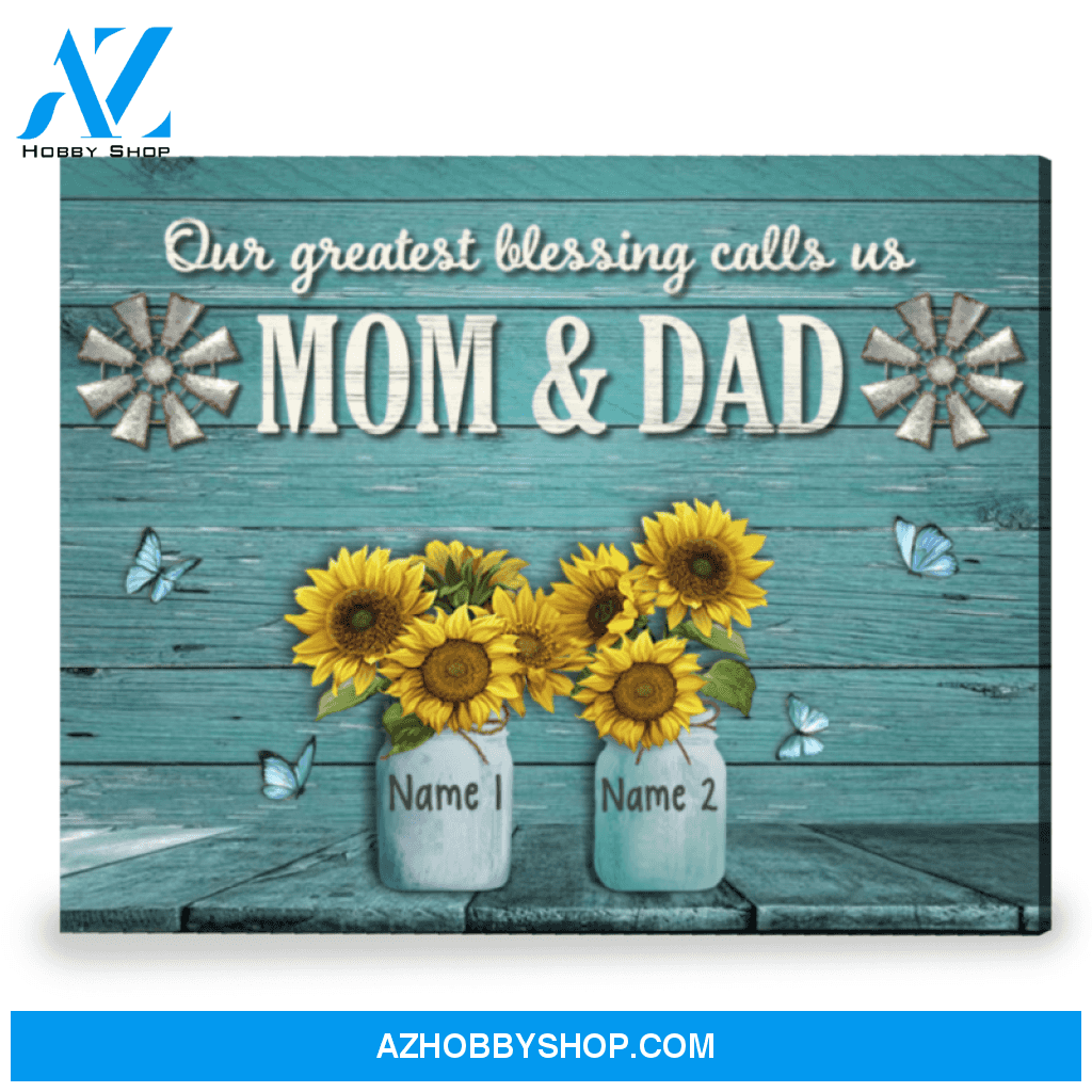 Customized Family Wall Decor Gift For Parents Canvas Print