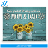 Customized Family Wall Decor Gift For Parents Canvas Print