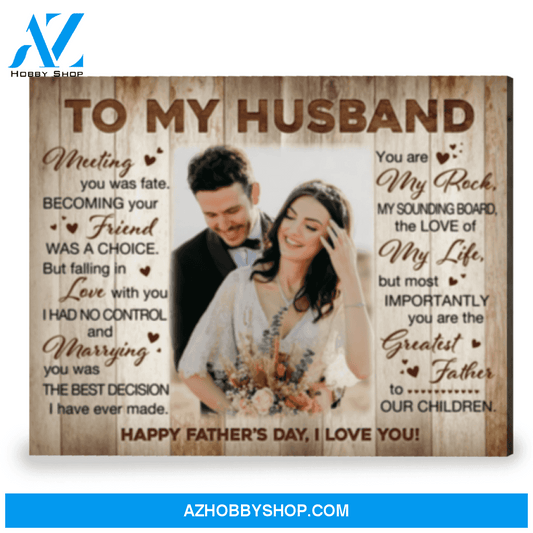 Customized Father's Day Gift To Husband Sweet Message Canvas Print