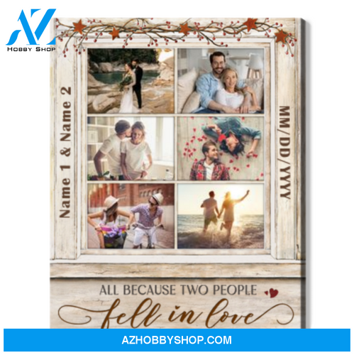 Customized Gift For Couple Love Canvas Prints All Because Two Fell In Love