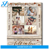 Customized Gift For Couple Love Canvas Prints All Because Two Fell In Love