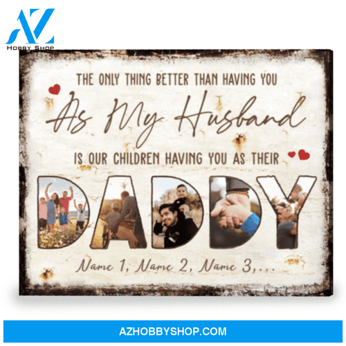 Customized Gift For Dad Father's Day Gift Idea From Wife Canvas Print