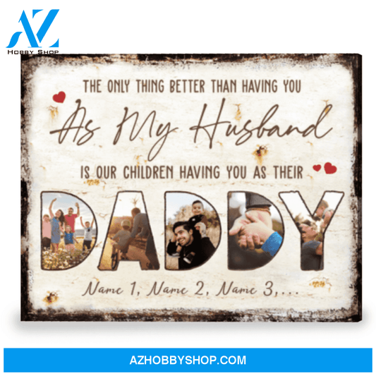 Customized Gift For Dad Father's Day Gift Idea From Wife Canvas Print
