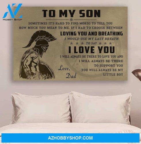 Customized Lda Spartan Poster - To My Son - I Love You Posters