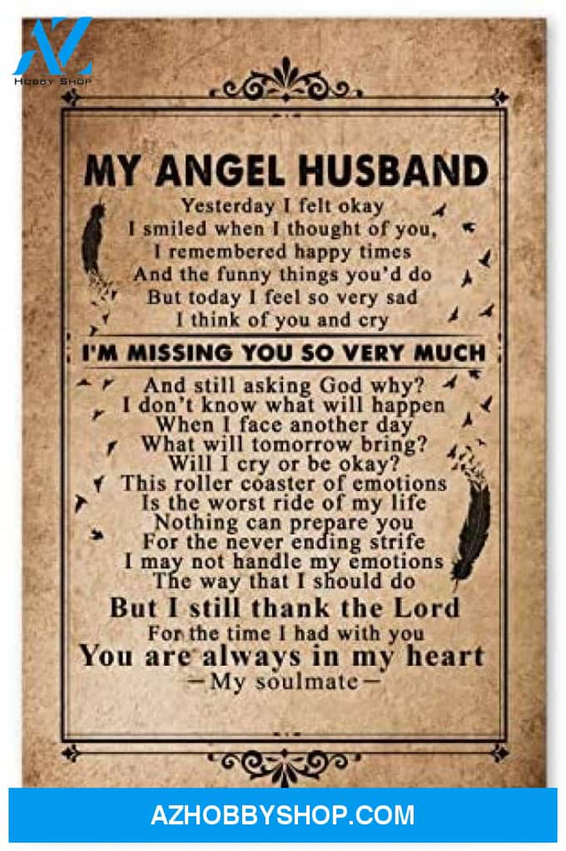 Customized My Angel Husband Birthday Gifts For Husband Posters