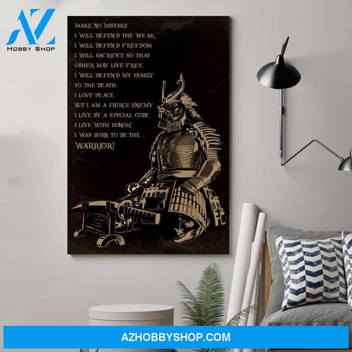 Customized Samurai Poster - I Was Born To Be The Warriorposters 