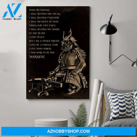 Customized Samurai Poster - I Was Born To Be The Warriorposters 