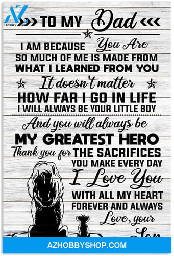 Customized Son To Dad Vertical Poster 