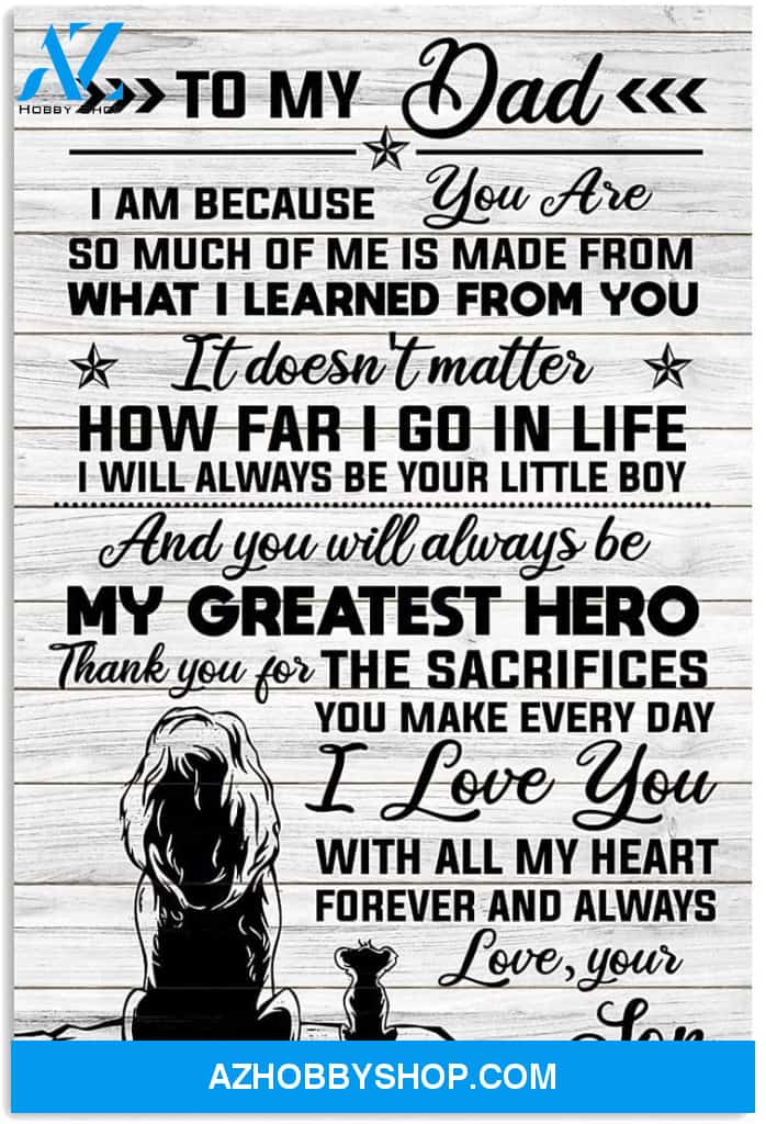 Customized Son To Dad Vertical Poster 