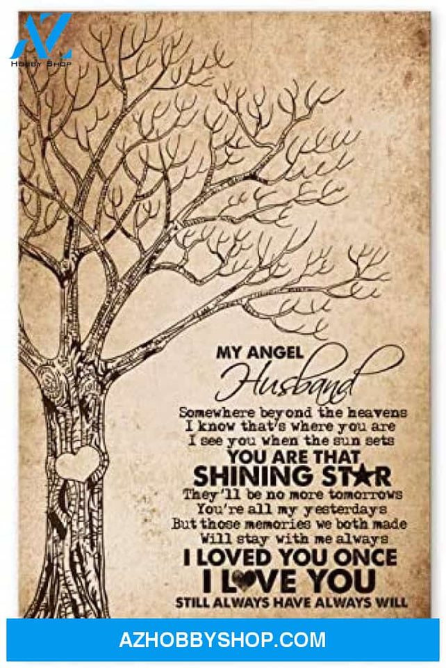 Customized To My Angel Husband Gifts For Husband Birthday Posters