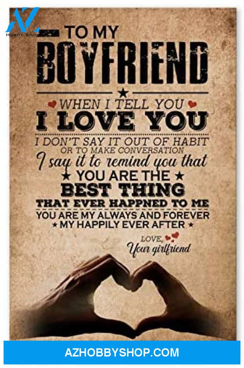 Customized To My Boyfriend For Husband From Wife Posters