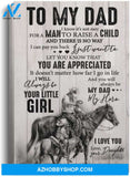 Customized To My Dad Poster – It’S Not Easy A Man To Raise A Horse Riding Daughter 