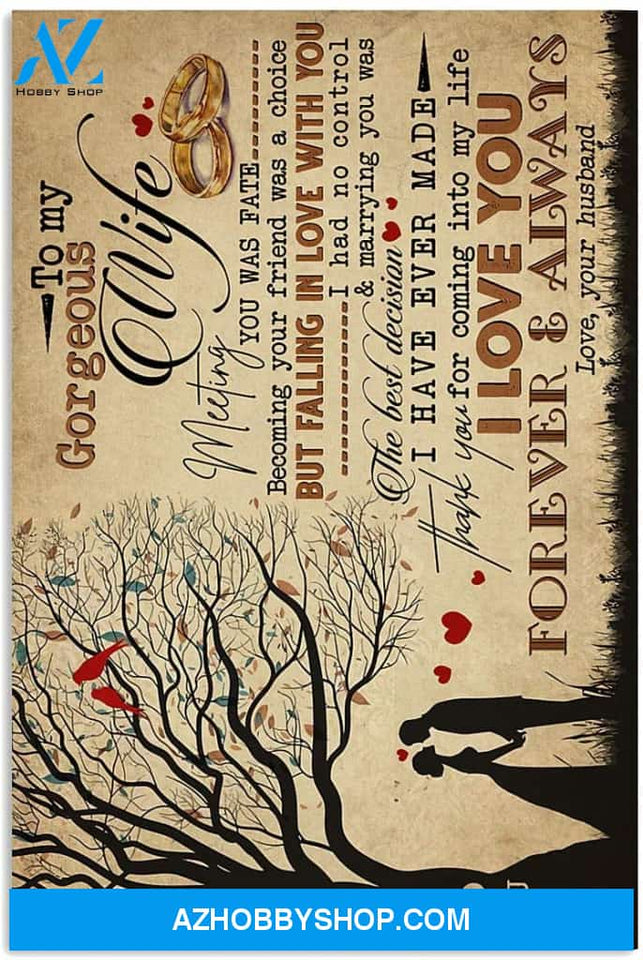 Customized To My Gorgeous Wife Vertical Best Birthday Gifts For Wife 