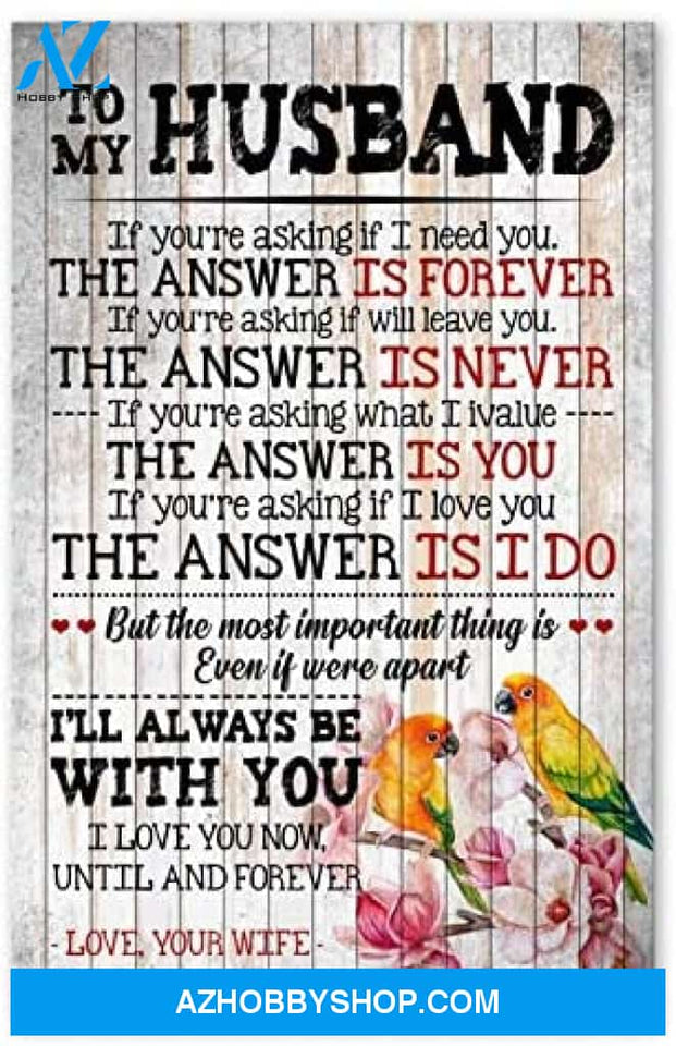 Customized To My Husband Awesome Husband Birthday Gifts Posters