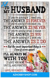 Customized To My Husband Awesome Husband Birthday Gifts Posters