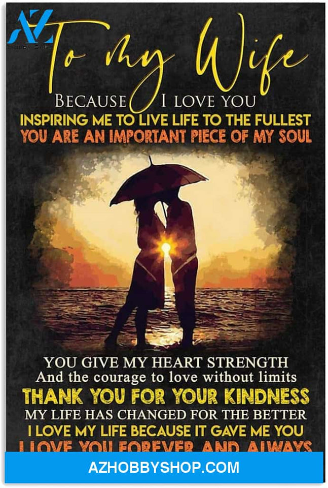 Customized To My Wife Vertical Poster Nice Gifts For Wife Anniversary Posters Birthday 
