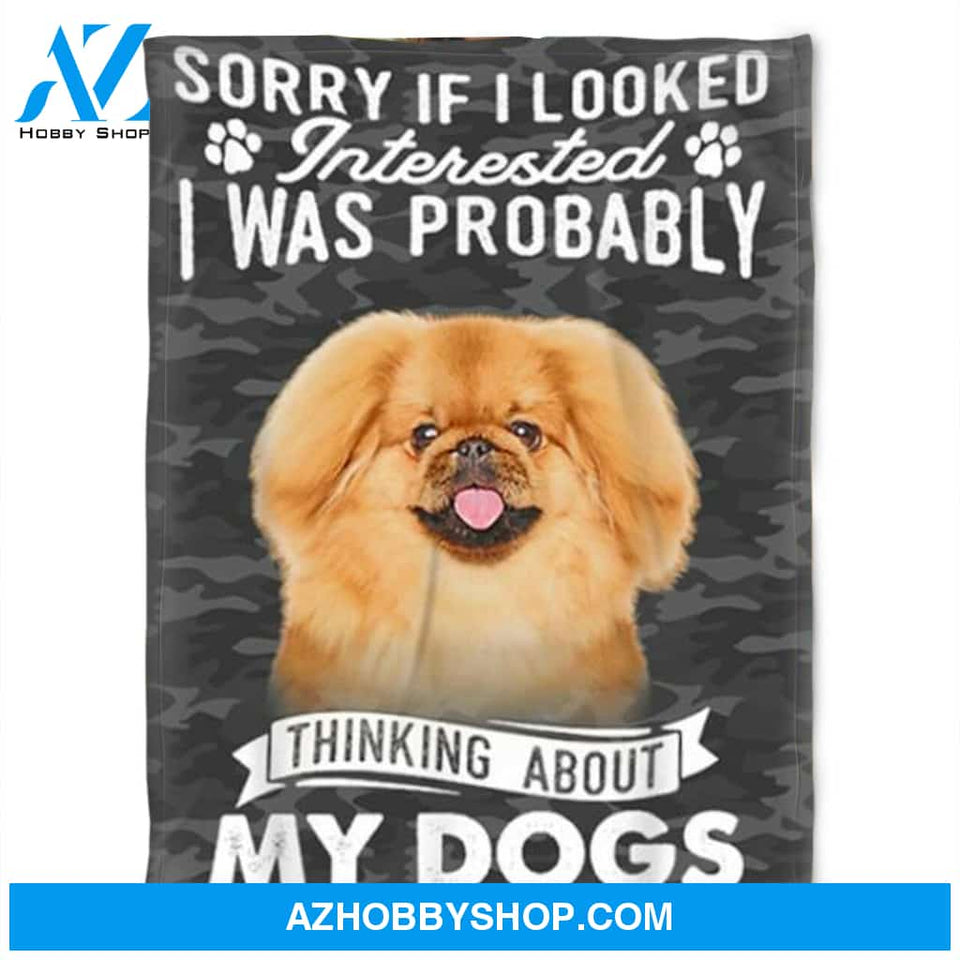 Customs Blanket Pekingese Dog Blanket,Fleece Blanket. Gift For People Family Home Decor Bedding Couch Sofa Soft and Comfy Cozy