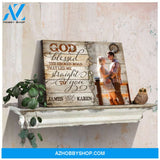 Custtom Wedding Gift For Husband God Blessed The Broken Road Canvas Wall Art