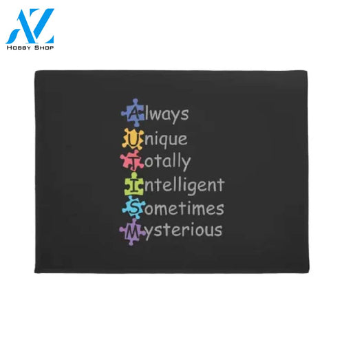 Cute Always Unique Awesome Autism Awareness Doormat Welcome Mat House Warming Gift Home Decor Funny Doormat Gift Idea