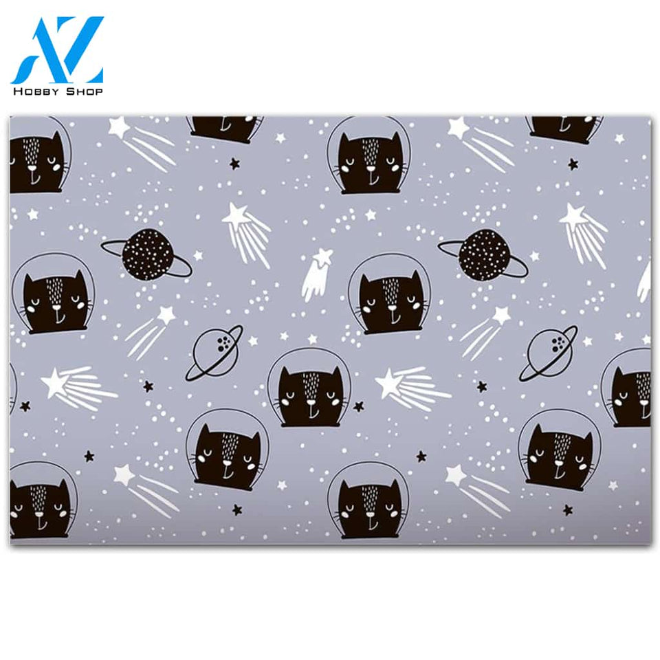 Cute Astronaut Cat Doormat Welcome Mat House Warming Gift Home Decor Funny Doormat Gift Idea