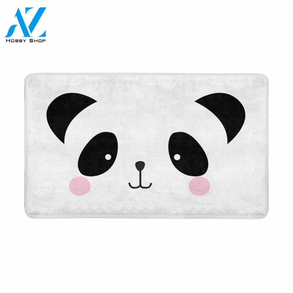 Cute Baby Panda Bear Face Indoor and Outdoor Doormat Welcome Mat House Warming Gift Home Decor Funny Doormat Gift Idea