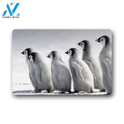 Cute Baby Penguins Funny Animal Doormat Welcome Mat House Warming Gift Home Decor Funny Doormat Gift Idea