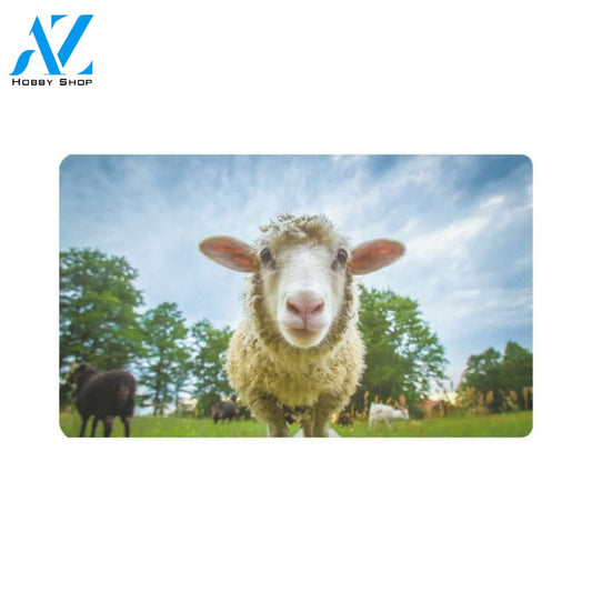 Cute Baby Sheep Lamb Funny Animal Doormat Welcome Mat House Warming Gift Home Decor Funny Doormat Gift Idea
