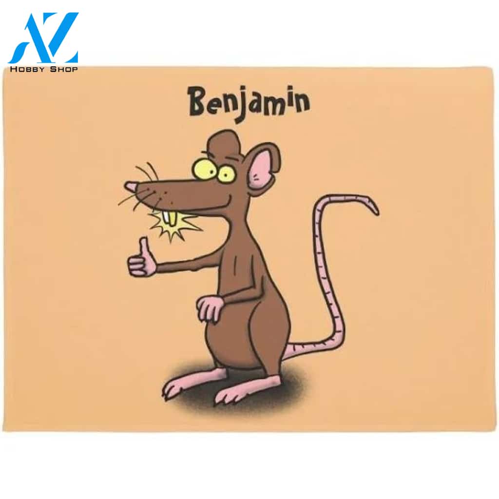 Cute Brown Rat Funny Doormat Welcome Mat House Warming Gift Home Decor Funny Doormat Gift Idea