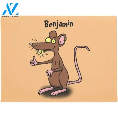 Cute Brown Rat Funny Doormat Welcome Mat House Warming Gift Home Decor Funny Doormat Gift Idea
