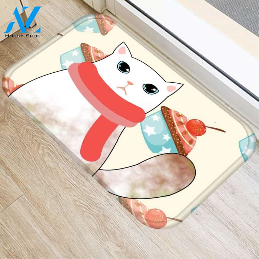 Cute Cartoon Cats Anti-slip Doormat KT13 | Welcome Mat | House Warming Gift