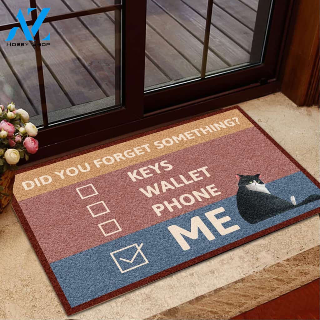Cute Cat Did You Forget Something Indoor Doormat Welcome Mat House Warming Gift Home Decor Gift For Cat Lovers Funny Doormat Gift Idea