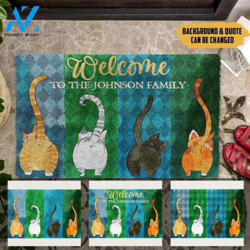Cute Cat Personalized Doormat