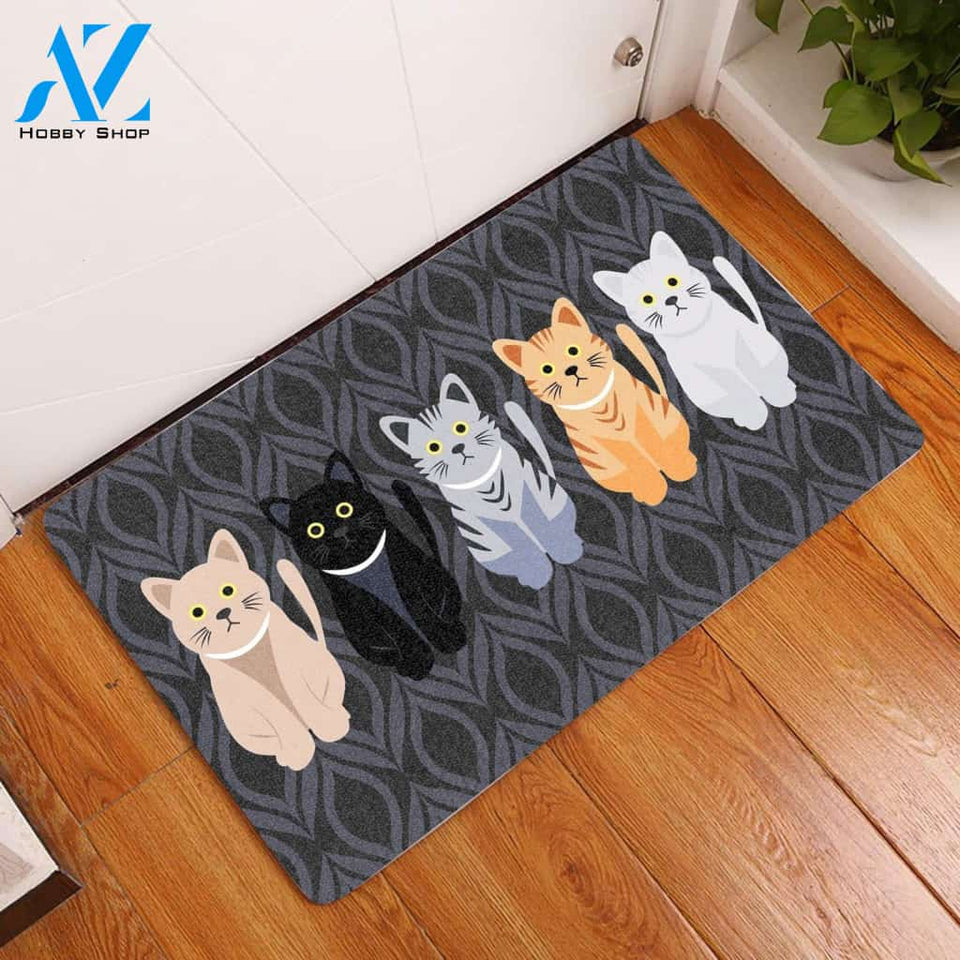 Cute Cats Door Mat 03 | Welcome Mat | House Warming Gift