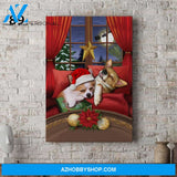 Cute Chihuahuas Twas The Night Before Christmas Matte Canvas