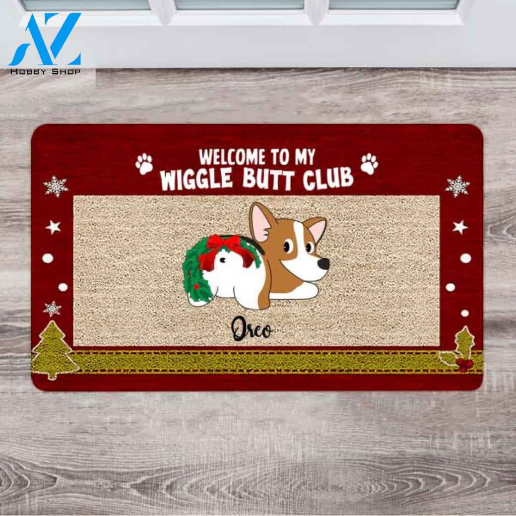 Personalized Cute Christmas Doormat - Good Gifts For Dog Lovers - Up To 6 Dogs