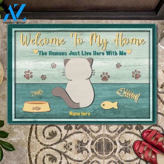 Cute Chubby Cats Customized Welcome Doormat | Welcome Mat | House Warming Gift