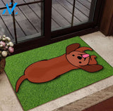Cute Dachshund Funny Doormat | Welcome Mat | House Warming Gift