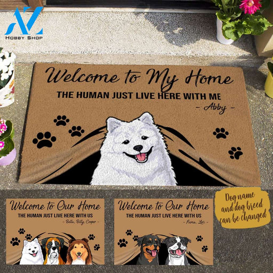 Cute Dog , Welcome To My Home Personalized Doormat HQ