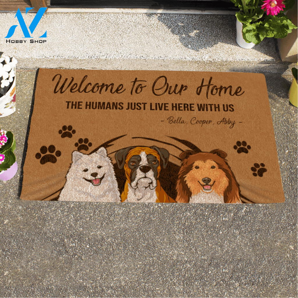 Cute Dog , Welcome To My Home Personalized Doormat HQ