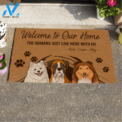 Cute Dog , Welcome To My Home Personalized Doormat HQ
