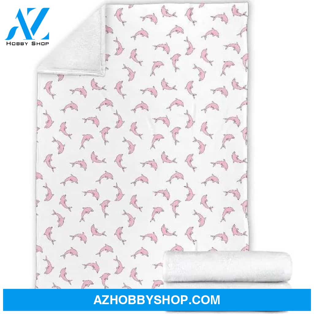 Cute Dolphin Blanket Dolphin Pattern Fleece Blanket Home Decor Bedding Couch Sofa Soft And Comfy Cozy Gift For Friend Family
