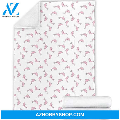 Cute Dolphin Blanket Dolphin Pattern Fleece Blanket Home Decor Bedding Couch Sofa Soft And Comfy Cozy Gift For Friend Family