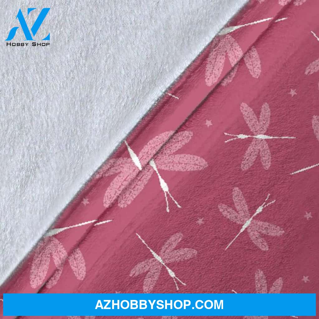 Cute Dragonfly Blanket - Dragonfly Throw Blanket - Dragonfly Fleece Blanket - Dragonfly Pattern Blanket - Dragonfly Print Kids Blankets