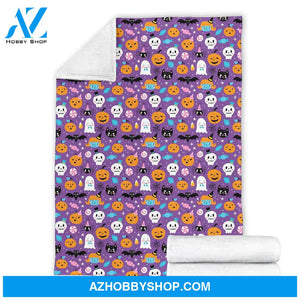 Cute Halloween Blanket, Halloween Fleece Blanket Halloween Pattern Blanket,Gift For Friend Family Home Decor Bedding Couch Sofa Soft and Comfy Cozy